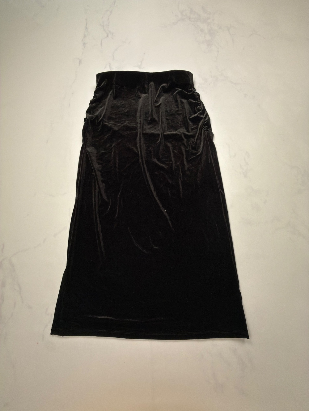 Old Navy Velvet Pencil Skirt Black 2000s Minimalist Fitted - Womens M